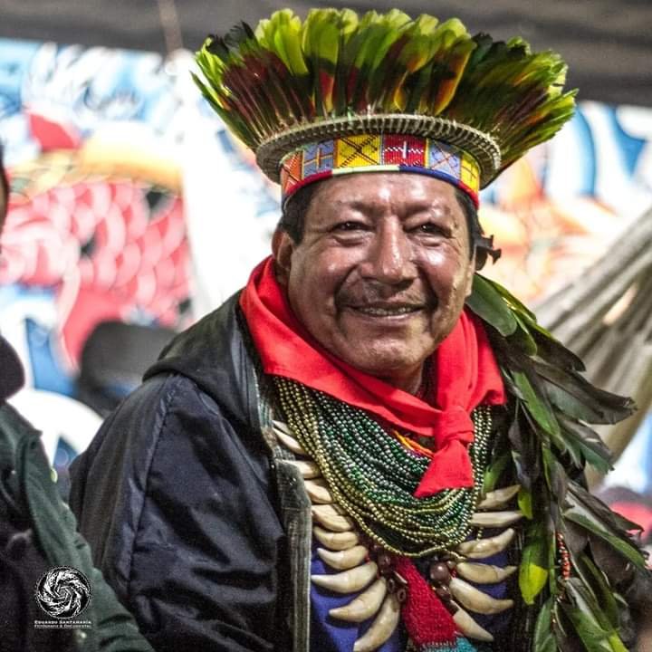 Taita Isidro Lucitante. Mayor de la Nacionalidad Aí Kofán del Ecuador