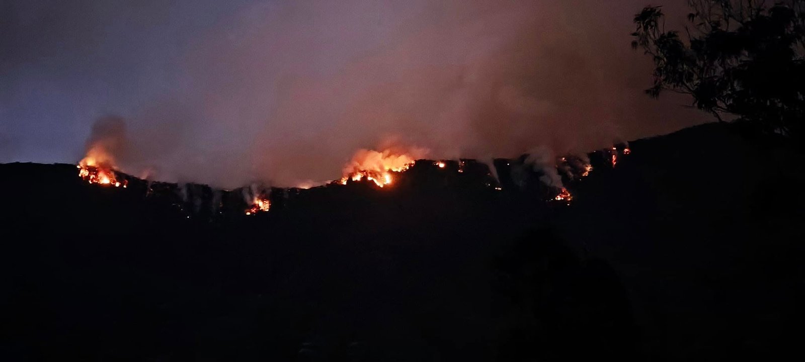 Incendio en la cordillera de los andes al sur de Ecuador. Casuales o con intereses?