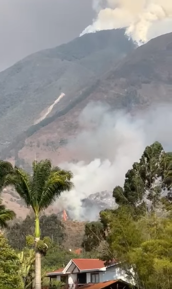 Terror en los Andes por incendios forestales