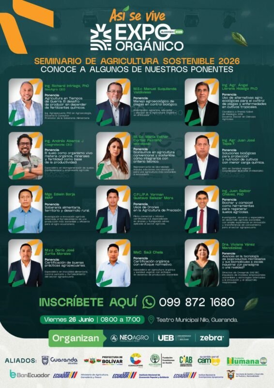Ponentes de Expo Orgánico - Guaranda 2026